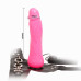 Женский розовый страпон с вибрацией - 18,5 см.