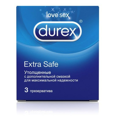 Утолщённые презервативы Durex Extra Safe - 3 шт.