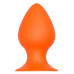 Оранжевая анальная пробка PLUG WITH SUCTION CUP - 13,4 см.