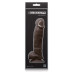 Коричневый фаллоимитатор с мошонкой на присоске 5 Inch Dildo - 17,5 см.