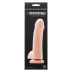 Телесный гладкий фаллоимитатор на присоске с мошонкой Smooth 5 Inch Dildo - 17 см.