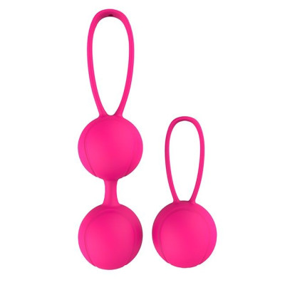 Набор розовых вагинальных шариков PLEASURE BALLS   EGGS DUO BALL SET