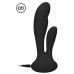 Черный вибратор G-Spot and Clitoral Vibrator Flair - 17,5 см.