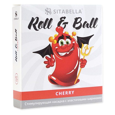 Стимулирующий презерватив-насадка Roll   Ball Cherry