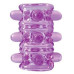 Открытая фиолетовая насадка на пенис Crystal Sleeve - 5,5 см.