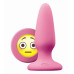 Розовая силиконовая пробка среднего размера Emoji OMG - 10,2 см. Розовая силиконовая пробка среднего размера Emoji OMG - 10,2 см.