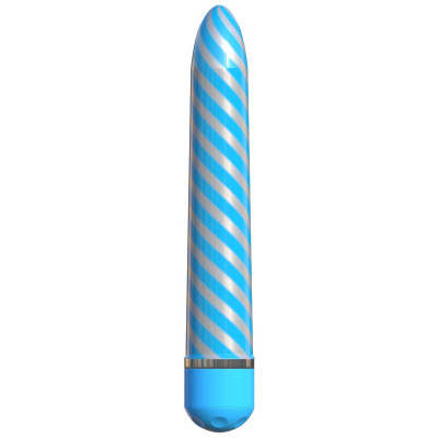 Голубой вибратор Sweet Swirl Vibrator - 21,3 см.