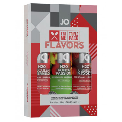 Подарочный набор ароматизированных лубрикантов Tri-Me Triple Pack Flavors