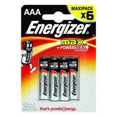 Батарейки Energizer MAX E92/AAA1,5V - 6 шт.