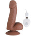 Коричневый вибратор SEDUCER 20 Function Ballsy Stud - 16,5 см.