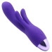 Фиолетовый вибратор INDULGENCE Rechargeable Frolic Bunny - 18,7 см.