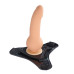 Телесный страпон 10 Mode Vibrations 6.3  Harness Silicone Dildo - 15,5 см.