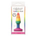 Разноцветная мини-пробка Colours Pride Edition Pleasure Plug Mini - 8,9 см.