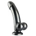 Черный гладкий фаллоимитатор TOYS SMOOTH   SLEEK METALLIC DILDO - 14 см.