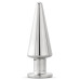 Серебристая анальная пробка Sinner Metal Pointy Buttplug - 11,5 см.