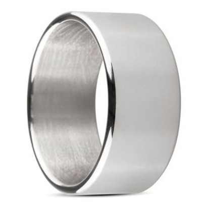 Серебристое эрекционное кольцо Sinner Wide metal head-ring Size S