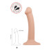 Телесный фаллос на присоске Silicone Bendable Dildo S - 17 см.