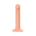 Телесный фаллос на присоске Silicone Bendable Dildo M - 18 см.