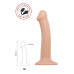 Телесный фаллос на присоске Silicone Bendable Dildo M - 18 см.