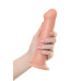 Телесный фаллос на присоске Silicone Bendable Dildo XL - 20 см.