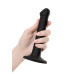 Черный фаллос на присоске Silicone Bendable Dildo S - 17 см.