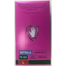 Голубые нитриловые перчатки Safe Care размера L - 100 шт.(50 пар)