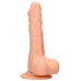 Телесный фаллоимитатор Realistic Dildo With Balls  - 17 см.