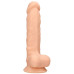 Телесный фаллоимитатор Silicone Dildo With Balls - 17,8 см.