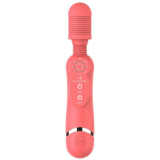 Розовый универсальный массажер Silicone Massage Wand - 20 см.