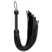 Черная многохвостая гладкая плеть Heavy Leather Tail Flogger - 76 см.