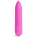 Розовая вибропуля X-Basic Long Bullet-10 speeds - 9 см.