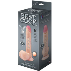 Телесный фаллоимитатор на присоске F F BEST COCK 6 - 19 см.