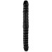Черный двухсторонний спиралевидный фаллоимитатор - 42,5 см.