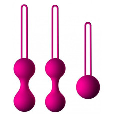 Набор из 3 вагинальных шариков Кегеля розового цвета