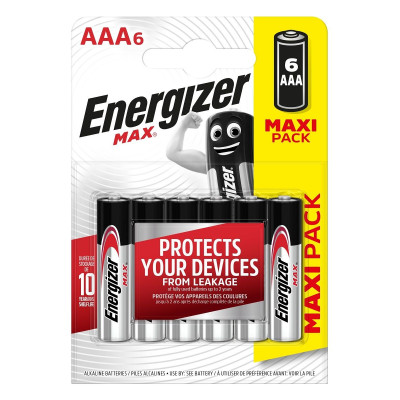 Батарейки Energizer MAX E92/AAA1.5V - 6 шт.