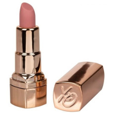 Золотистый вибратор-помада с бежевым мягким кончиком Hide   Play Rechargeable Lipstick