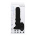 Черный вибратор с волнообразным движением Silicone Vibrating   Squirming Plug with Remote Control - 19,5 см.