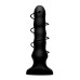 Черный вибратор с волнообразным движением Silicone Vibrating   Squirming Plug with Remote Control - 19,5 см.