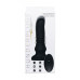 Черный фрикционный вибратор Silicone Vibrating   Thrusting Plug with Remote Control - 17,1 см.