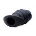 Большая черная анальная пробка Hive Ass Tunnel Silicone Ribbed Hollow Anal Plug Large - 9,65 см.