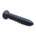 Черный спиралевидный вибромассажер Power Screw 10X Spiral Silicone Vibrator - 20,3 см.