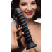 Черный спиралевидный вибромассажер Power Screw 10X Spiral Silicone Vibrator - 20,3 см.