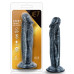 Черный фаллоимитатор без мошонки с присоской Ebony 6 Inch Dildo - 15 см.