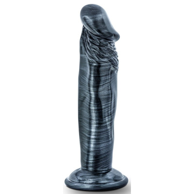 Черный фаллоимитатор без мошонки с присоской Ebony 6 Inch Dildo - 15 см.