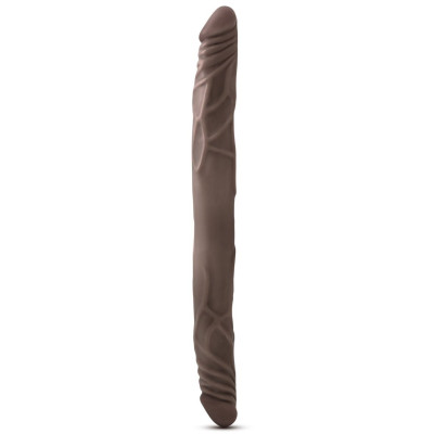 Коричневый двусторонний фаллоимитатор 14 Inch Double Dildo - 35 см.