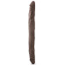 Коричневый двусторонний фаллоимитатор 14 Inch Double Dildo - 35 см.