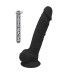 Черный фаллоимитатор на присоске DILDO 9.5INCH - 21 см.