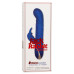 Синий вибратор-кролик с нагревом The Heated Silicone Thrusting G Rabbit - 21,5 см.