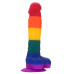 Разноцветный фаллоимитатор-реалистик COLOURFUL DILDO - 17,5 см.