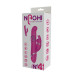 Розовый вибратор-кролик NAGHI NO.41 RECHARGEABLE DUO VIBRATOR - 24 см.